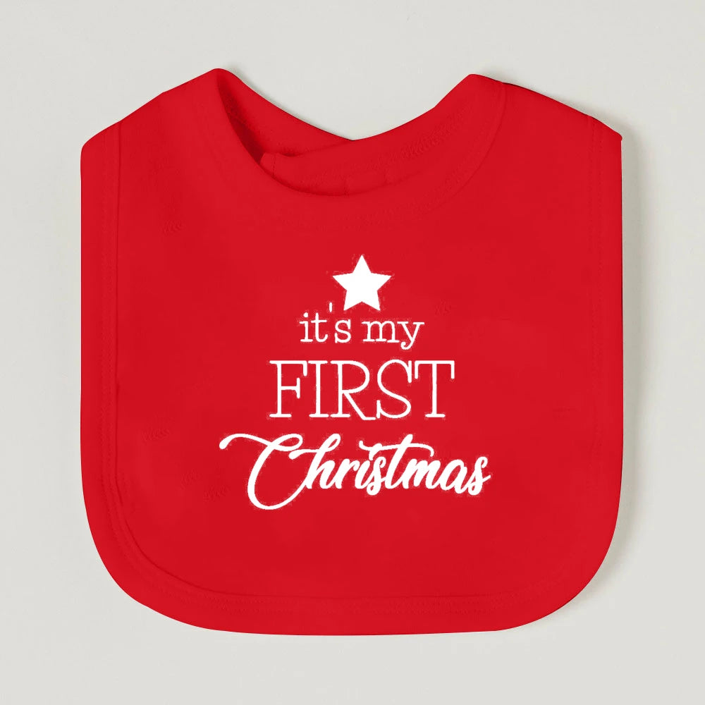 My First Christmas Baby Bib