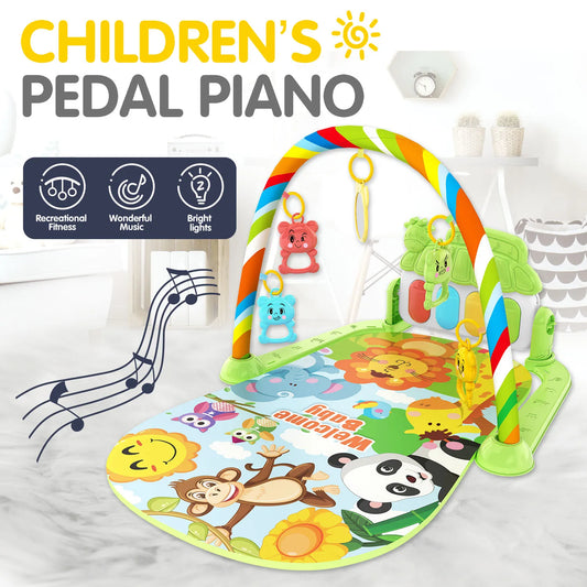 0-1 year old newborn baby music pedal piano play mat