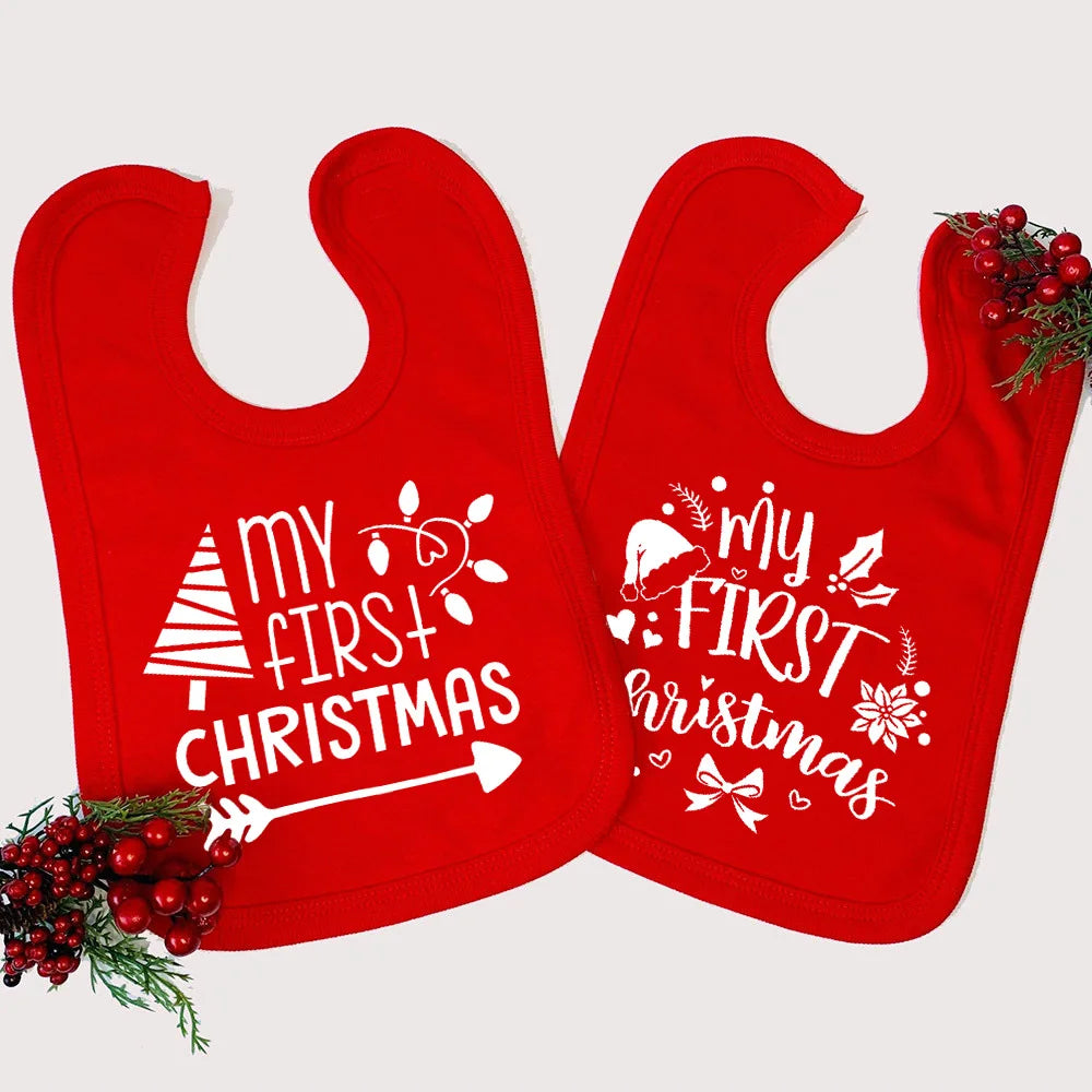 My First Christmas Baby Bib