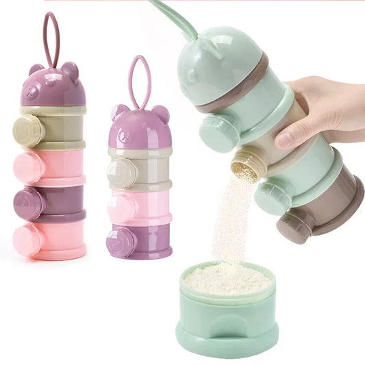 3Pcs/4Pcs Baby Formula Milk Storage Infant toddler Portable Milk Powder Box Dispenser Food Container Kids Food Storage Snack box